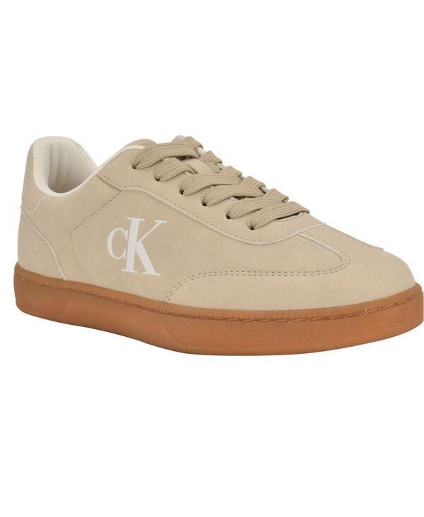 カルバンクライン レディース シューズ スニーカー レース ロゴ Calvin Klein Womens Narissa Logo LaceUp Sneakers Light Natural