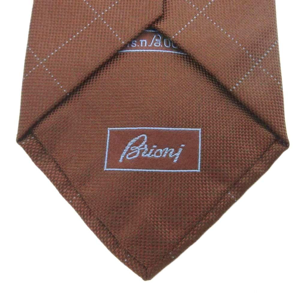Brioni ブリオーニ ハンドメイド ネクタイ ハンドメイド ブリオーニ BRIONI 美品 ネクタイ チェック柄 ビジネス シルク