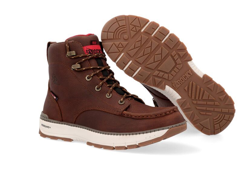 ロッキー メンズ シューズ ブーツ・レインブーツ Rocky Rebound Wedge Composite Toe Brown ブラウン