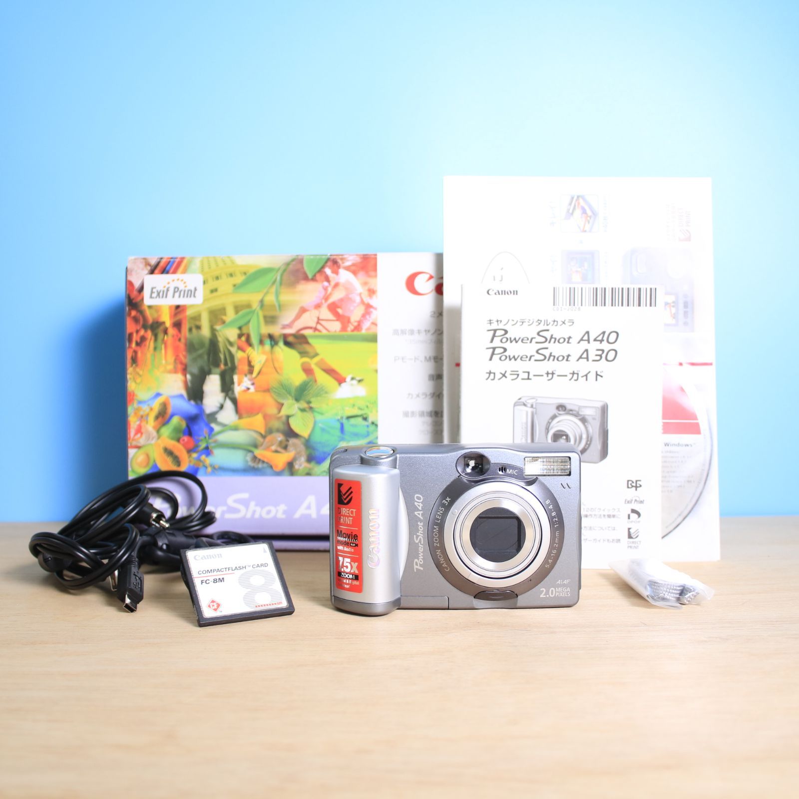 完動品❁極美品 Canon Power Shot A40 キャノン ほぼ新品 コンデジ
