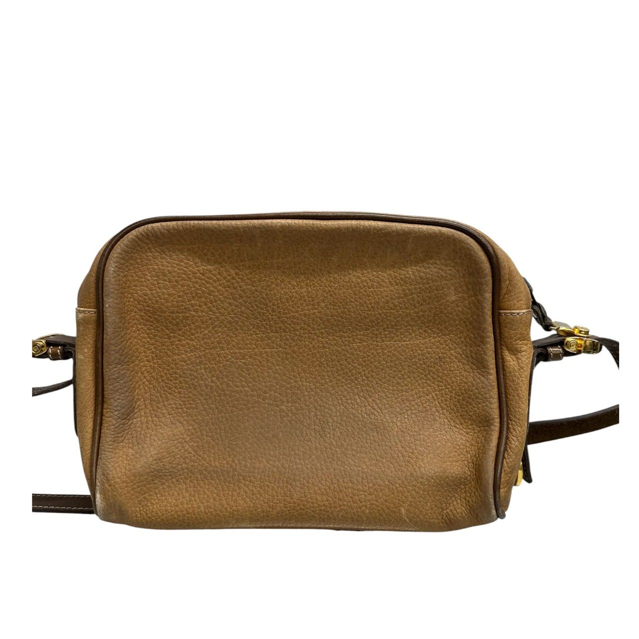 LOEWE ロエベ アナグラム ブラウン キャメル レザー ショルダーバッグ