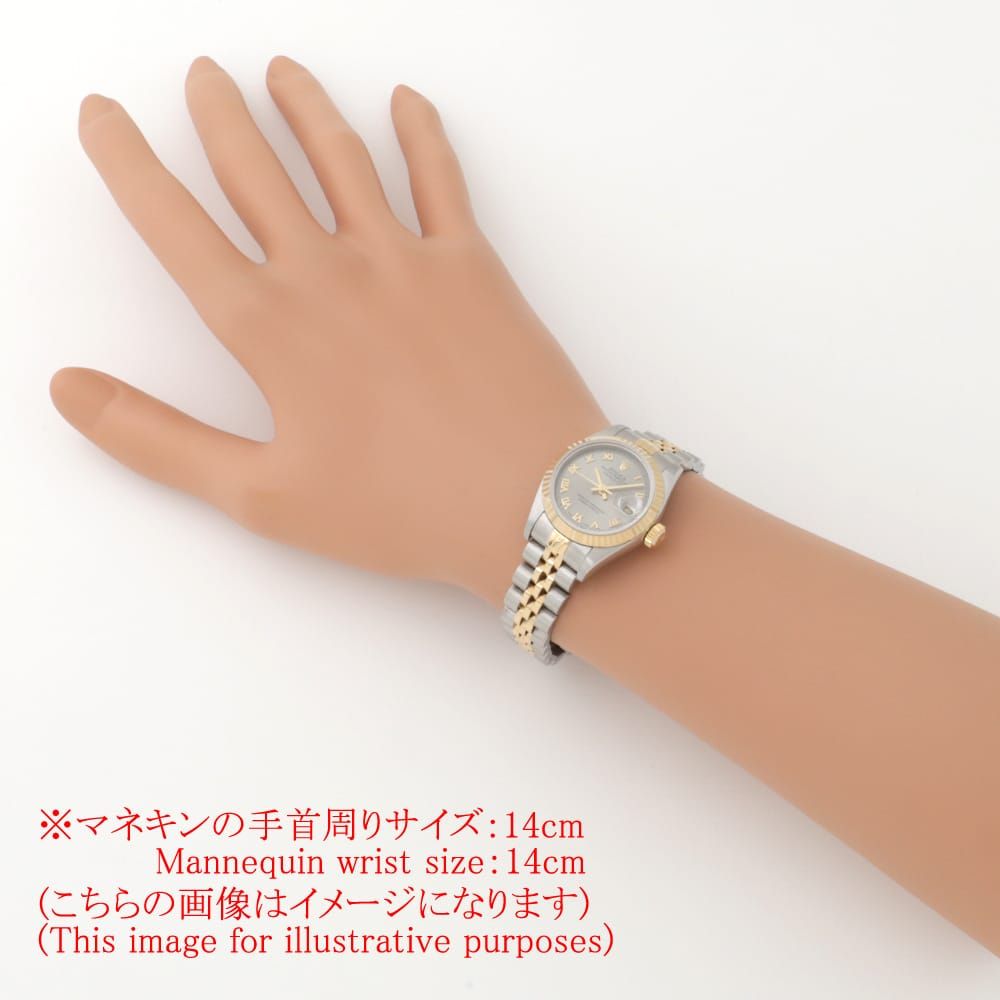 ロレックス デイトジャスト 0 グレー ROLEX ローマ P番 - レディース