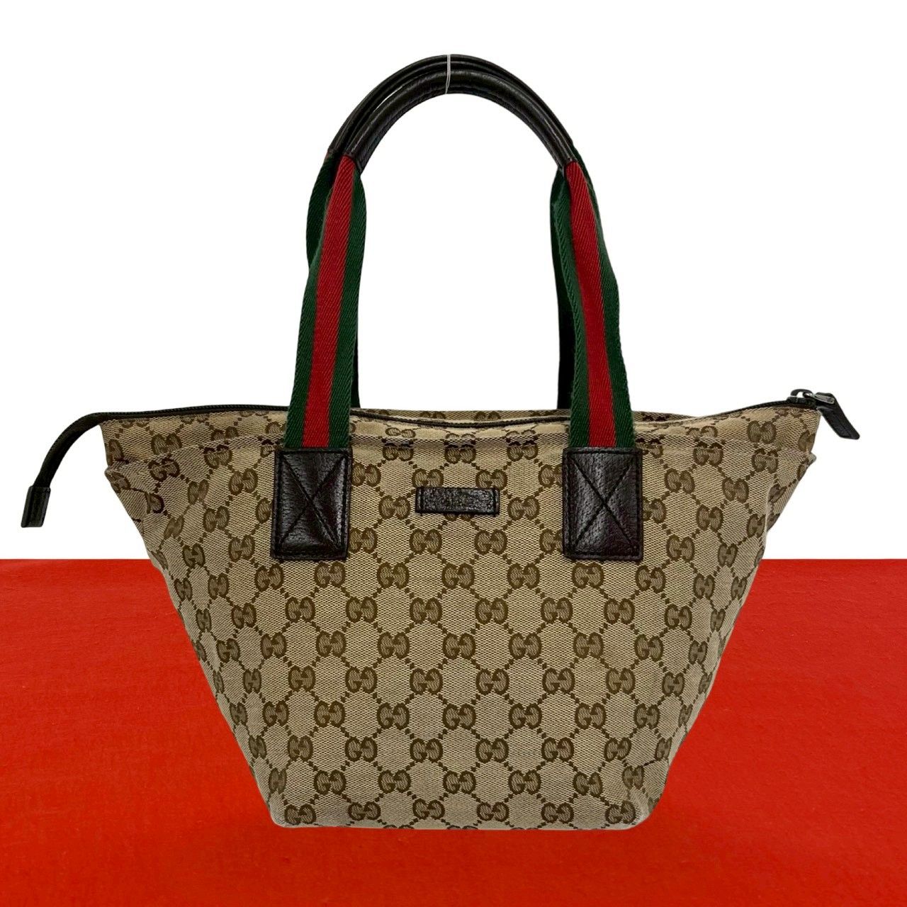 極 美品 希少品 GUCCI グッチ シェリーライン GG ロゴ 柄 キャンバス