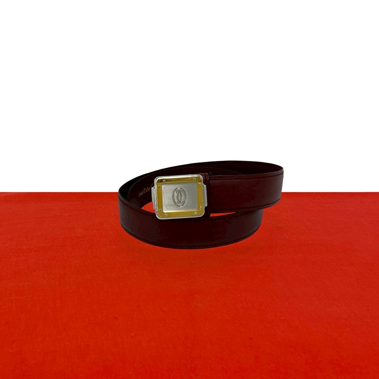 極 美品 希少品 CARTIER カルティエ マストライン ロゴ 刻印 バックル