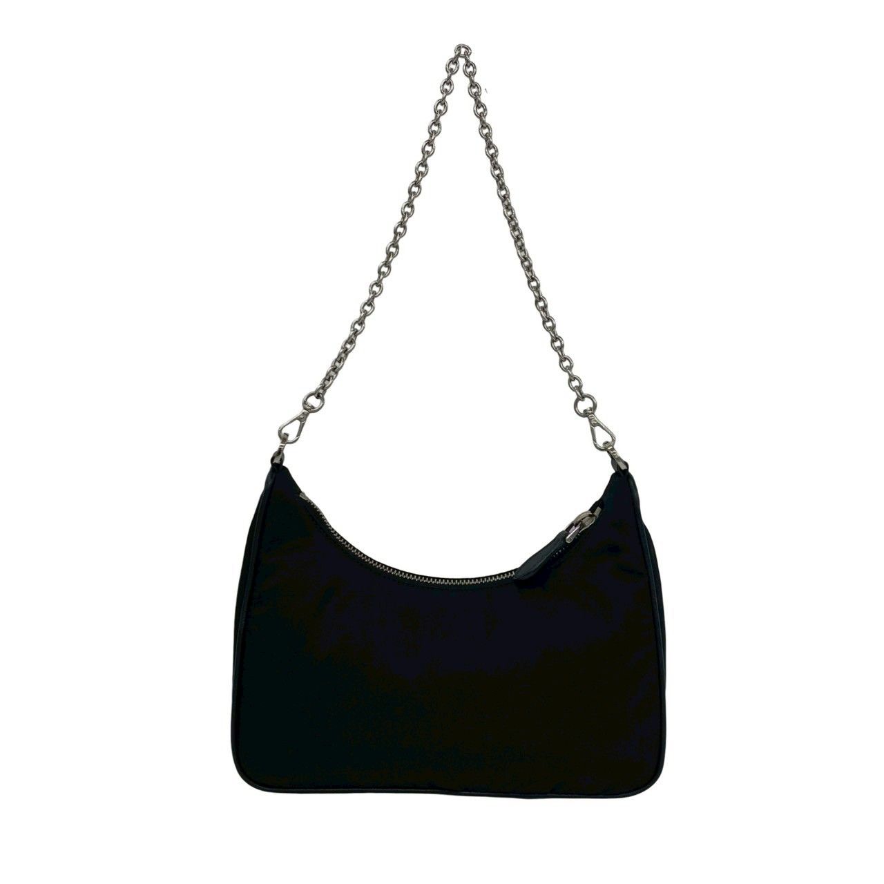 極 美品 PRADA プラダ リエディション 三角ロゴ 金具 ナイロン レザー