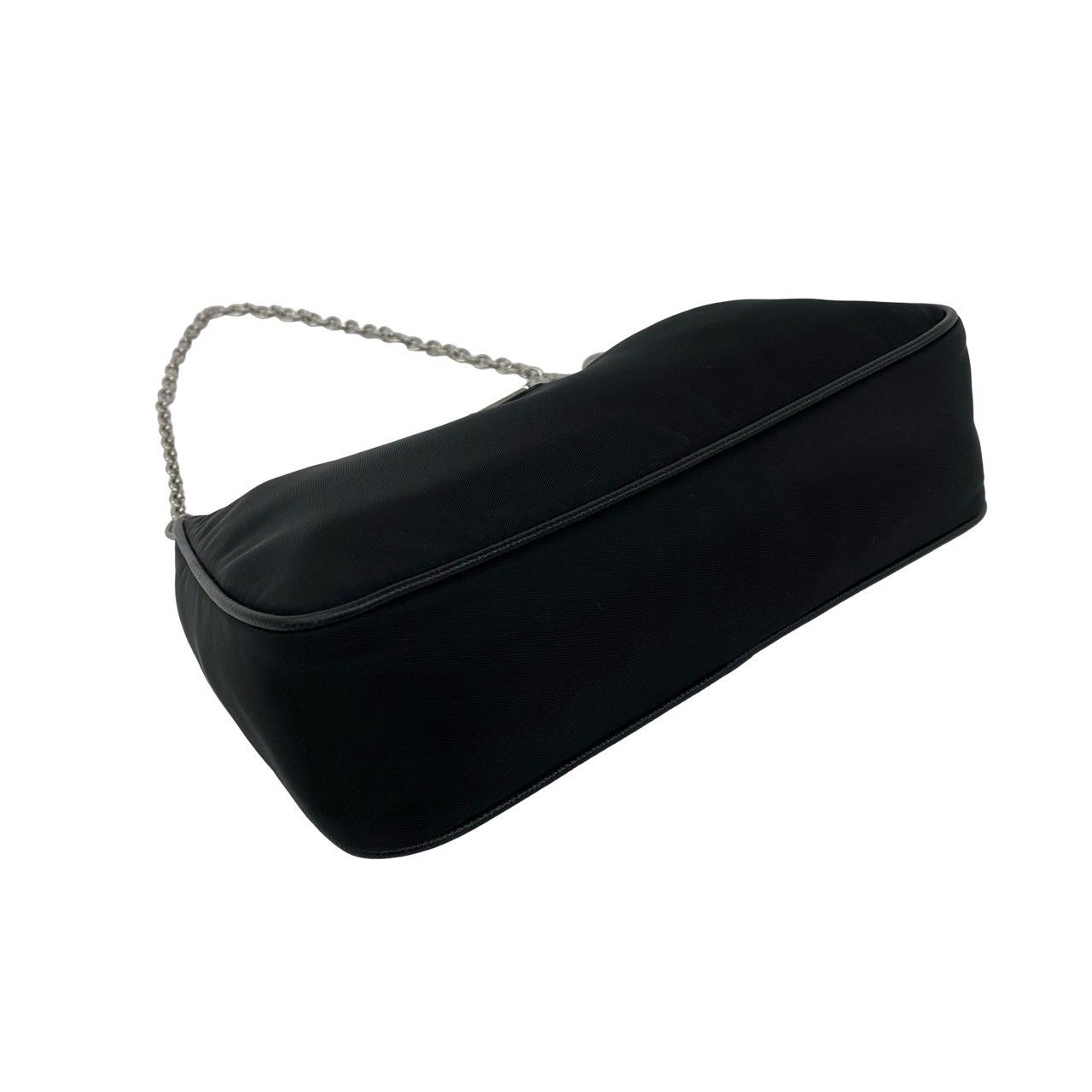 極 美品 PRADA プラダ リエディション 三角ロゴ 金具 ナイロン レザー