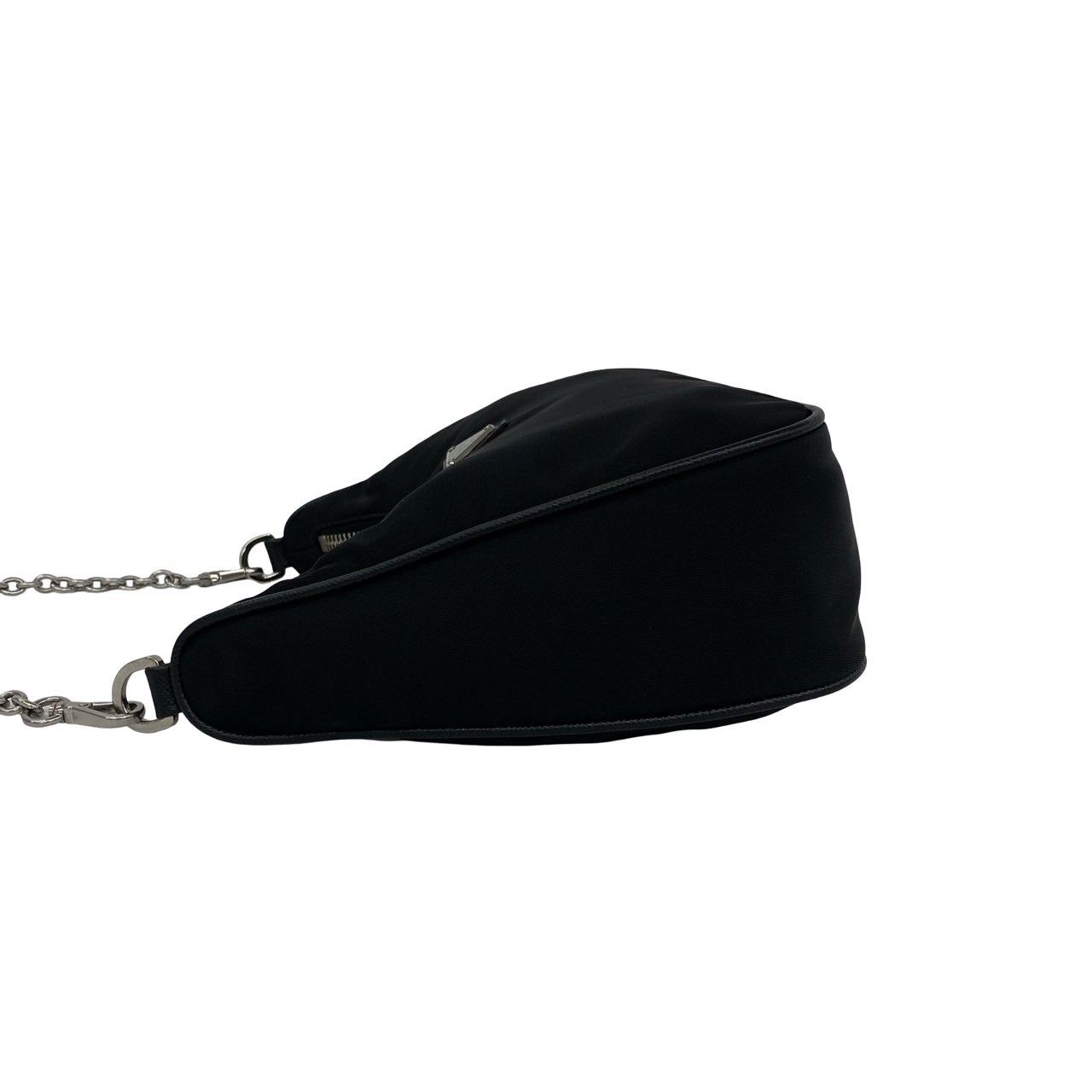 極 美品 PRADA プラダ リエディション 三角ロゴ 金具 ナイロン レザー