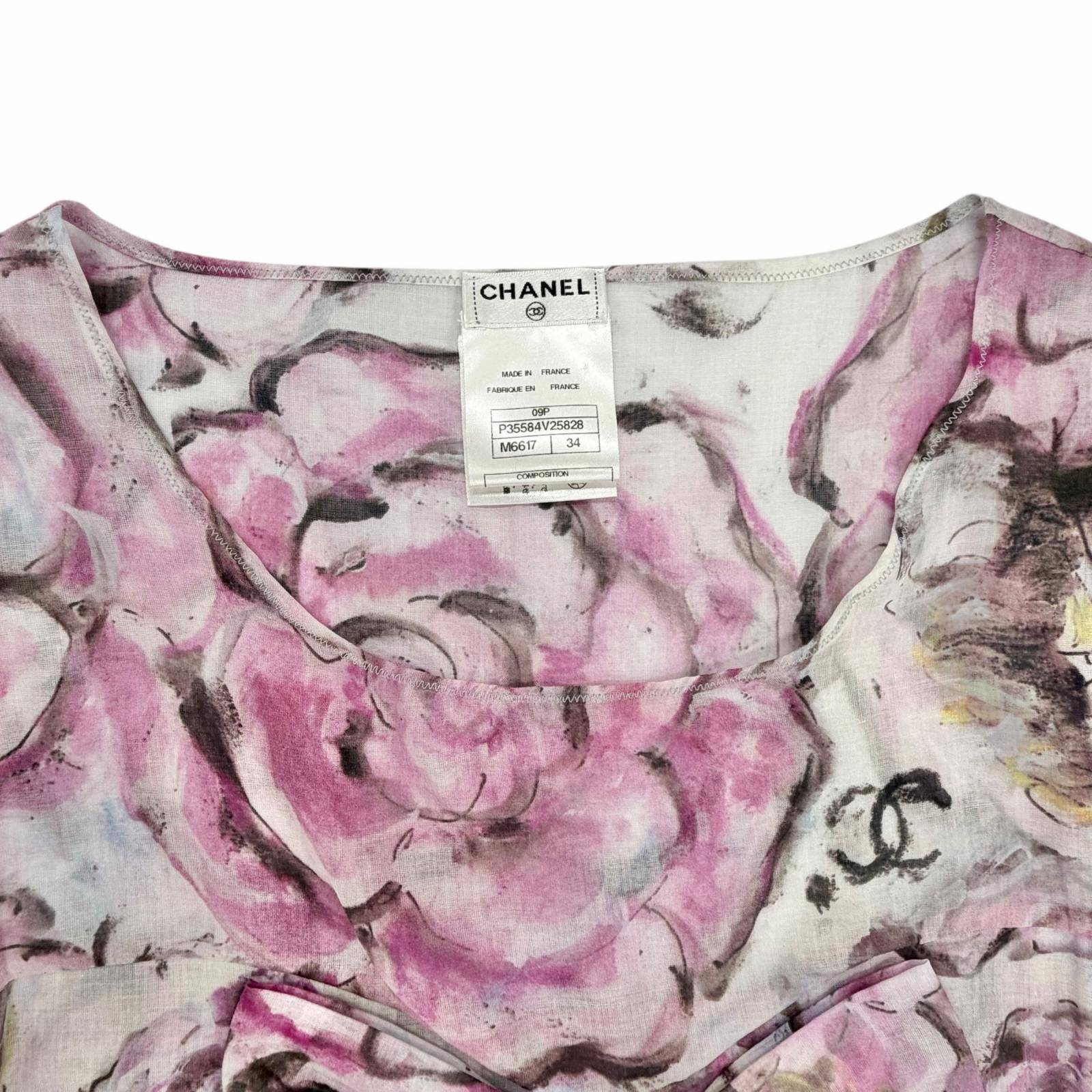 極美品△CHANEL シャネル P35584 09P コットン100％ ココマーク