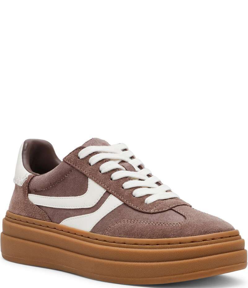 スティーブ マデン レディース ボトムス カジュアルパンツ プラットフォーム スニーカー スエード Steve Madden Dodge Suede Low Top Gum Sole Platform
