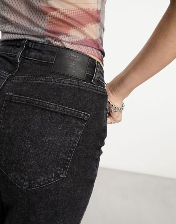 オンリー レディース ボトムス デニムパンツ ワイドレッグ ジーンズ Only Juicy high waisted wide leg jeans in washed WASHED BLACK ブラッ