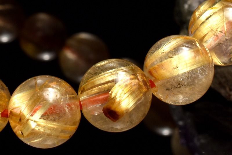 ✴️ 金針太針ルチル ルチルブレスレット 天然石 ゴールドルチル 