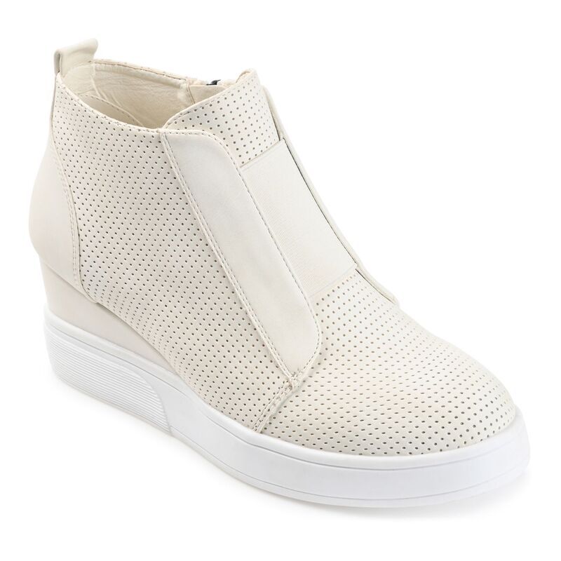 ジュルネ コレクション レディース シューズ スニーカー Journee Collection Clara Womens Wedge Sneakers Bone