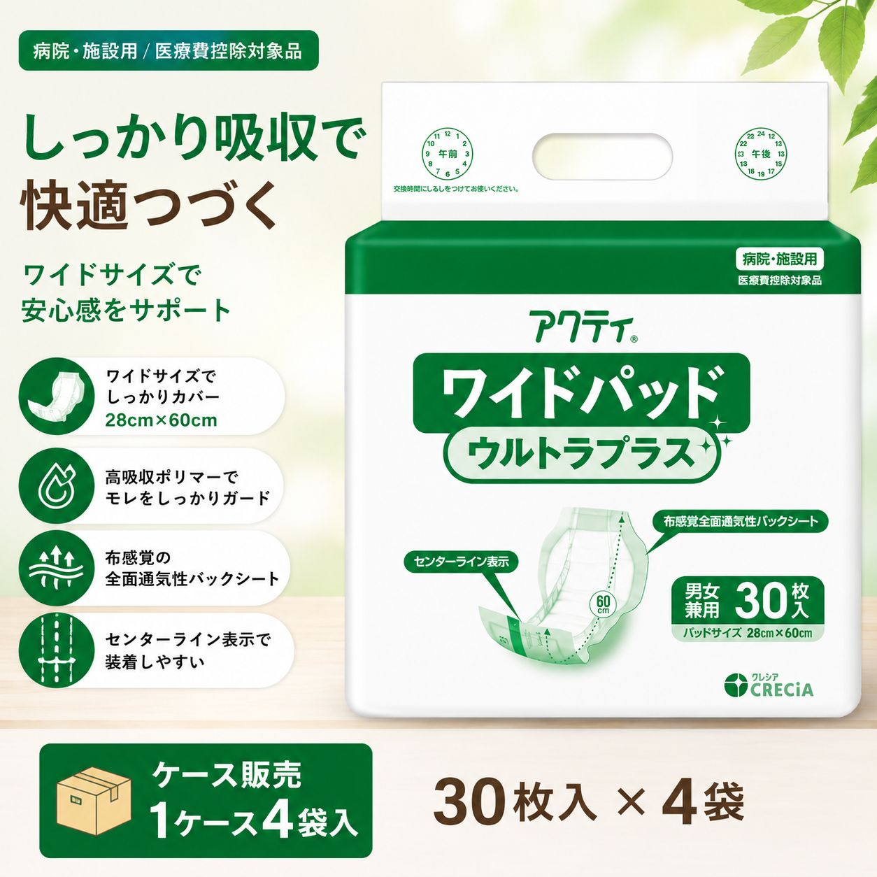 【アクティ】ワイドパッド ウルトラプラス　1ケース