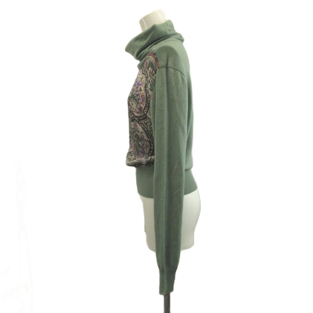 エトロ ETRO プルオーバーニット セーター ウール 絹 シルク 44 緑