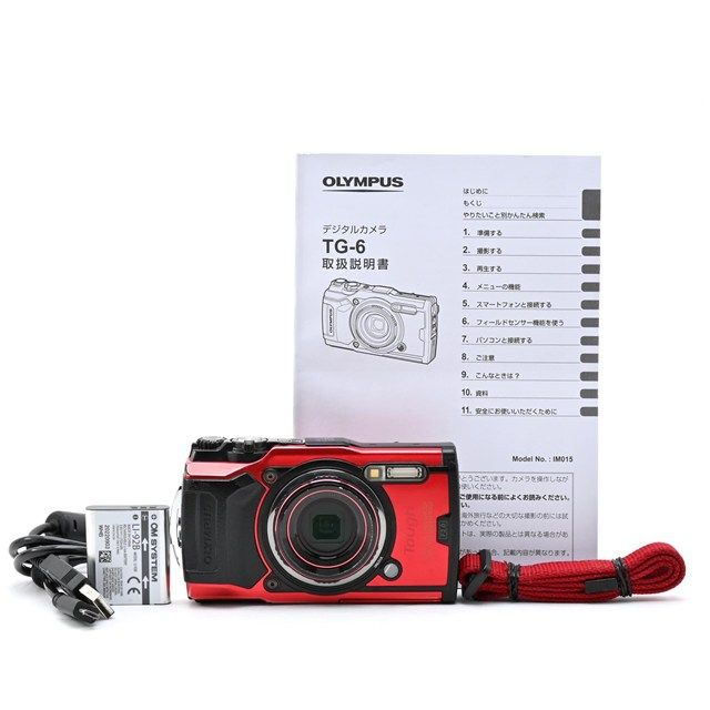 並品＞ OLYMPUS Tough TG-6 レッド｜防水タフコンパクトデジタルカメラ