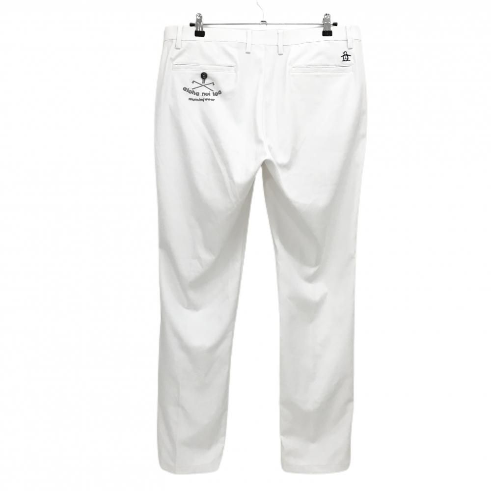Munsingwear マンシングウェア ゴルフパンツ ホワイト メンズ 美品】マンシングウェア パンツ 白 ロゴ刺しゅう メンズ 92 ゴルフ