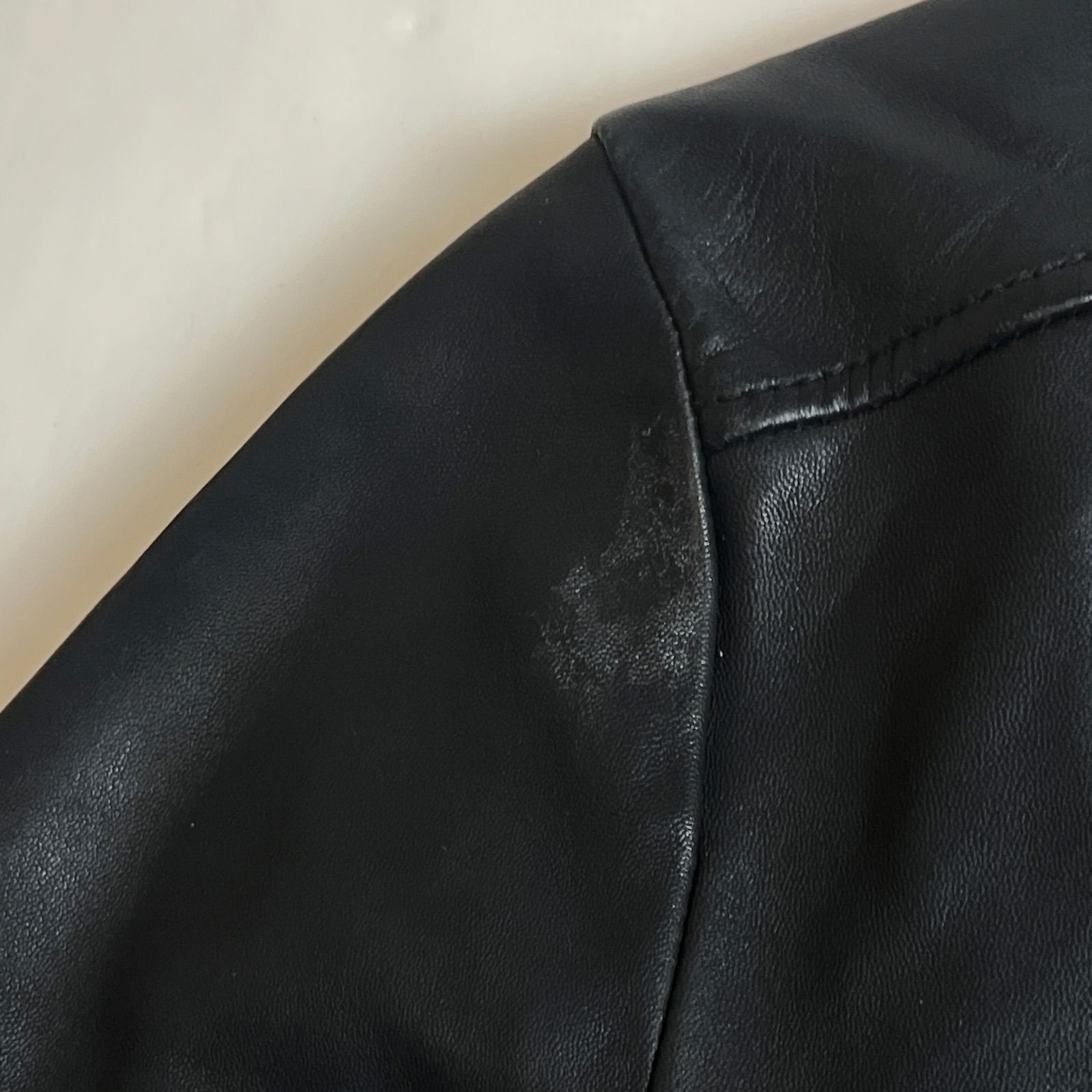 KATHARINE HAMNETT LONDON レザーダブルライダース M ブラック