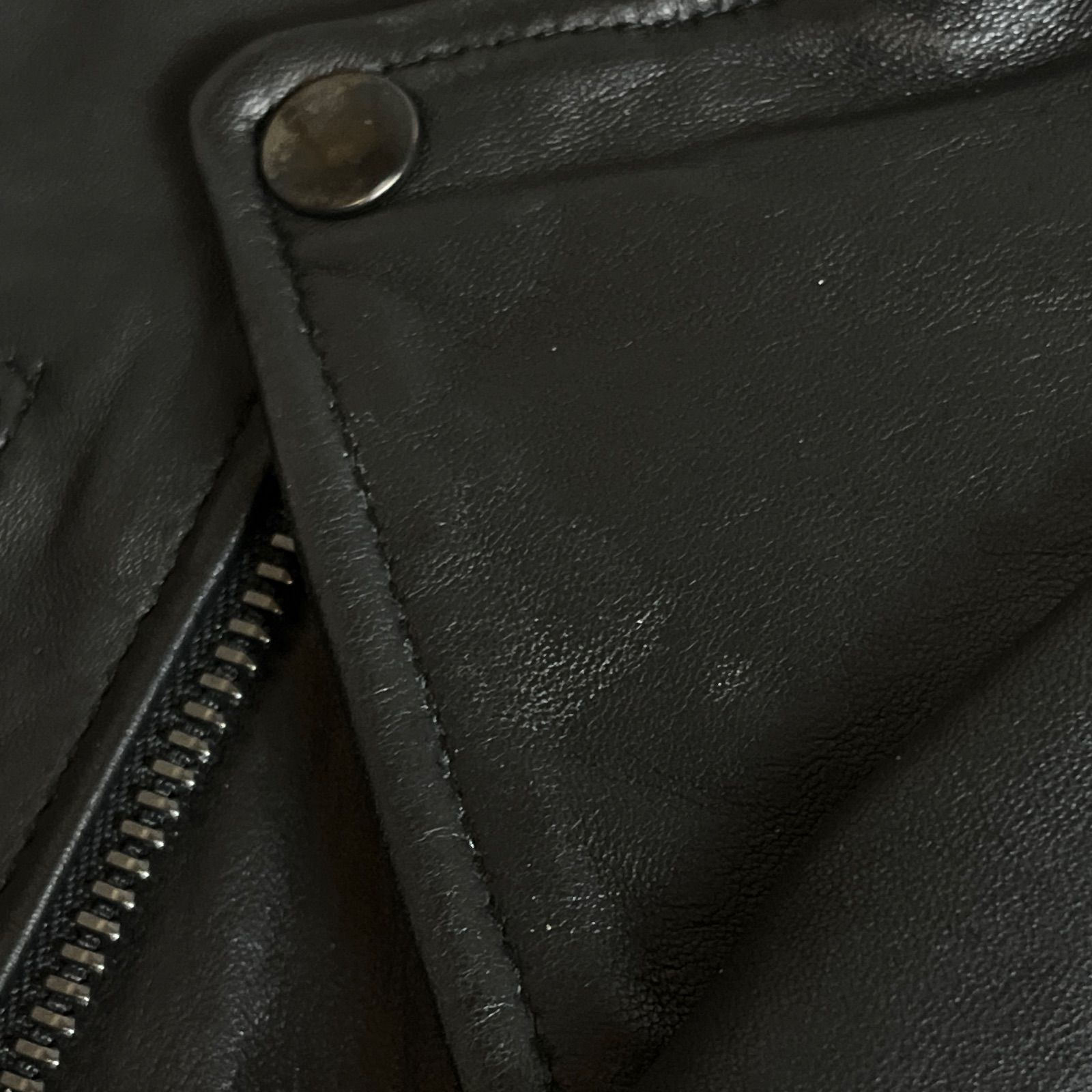 KATHARINE HAMNETT LONDON レザーダブルライダース M ブラック