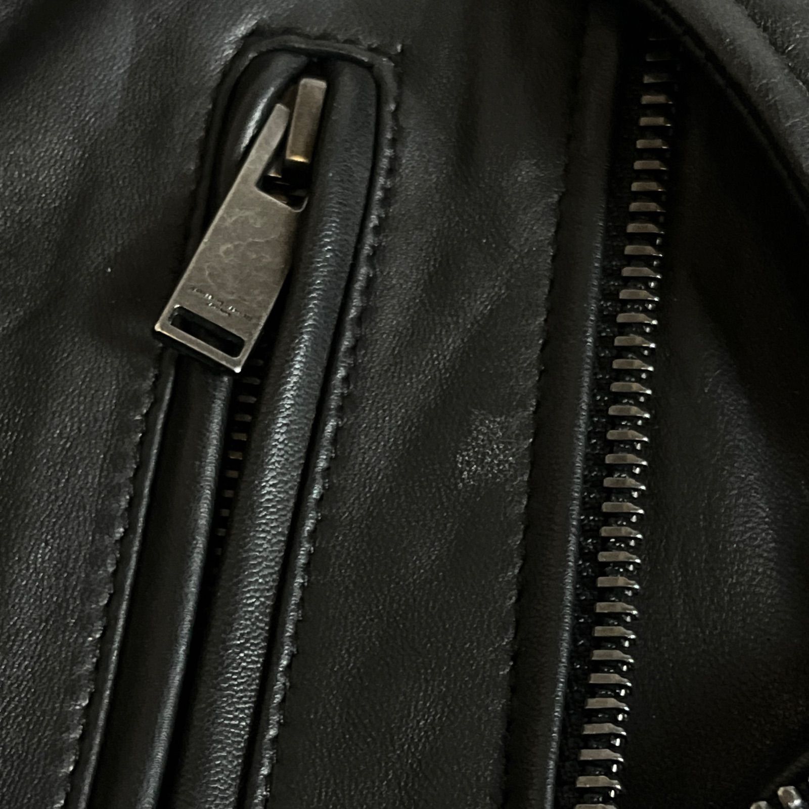 KATHARINE HAMNETT LONDON レザーダブルライダース M ブラック