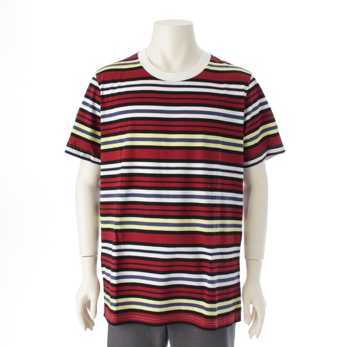 マルニ 23AW コットン ボーダー クルーネック パック 半袖Ｔシャツ トップス カットソー HUMU0151EX マルチカラー 52【中古】