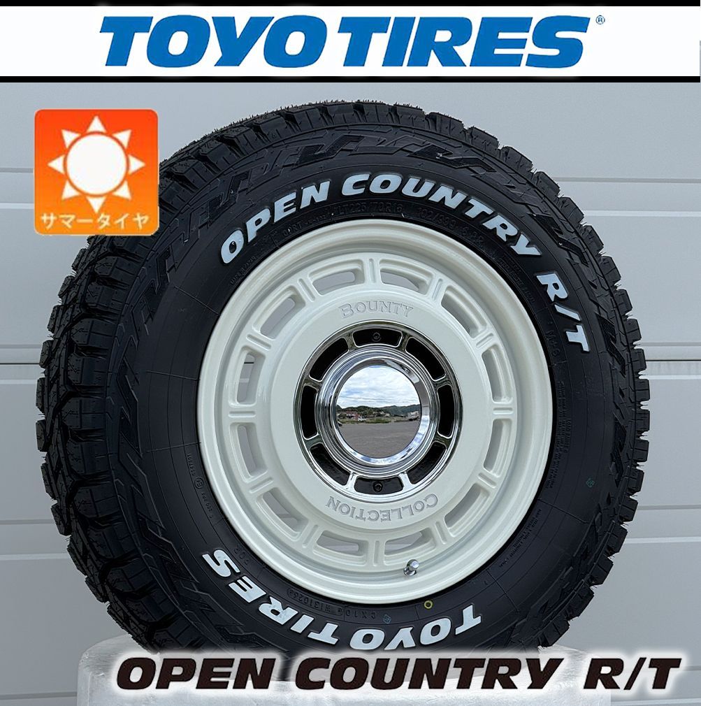 ハイエース200系 レジアスエース｜車検対応 タイヤホイール 16インチ TOYO OPENCOUTRY トーヨー オープンカントリー RT 215/65R16 LT ホワイトレター 新品4本セット Bounty Collection NewTon ニュートン