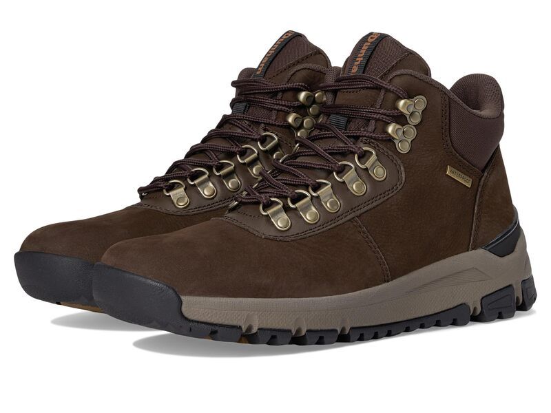 ダナム メンズ シューズ ブーツ・レインブーツ Dunham Alpine Mid Boots Dark Brown Leat ブラウン