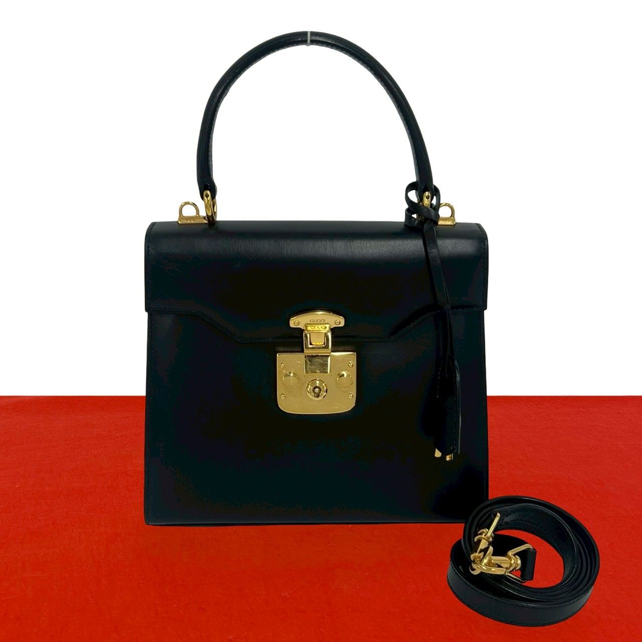 ショルダーバッグ 【美品】GUCCI レディロック 2way レザーショルダー 