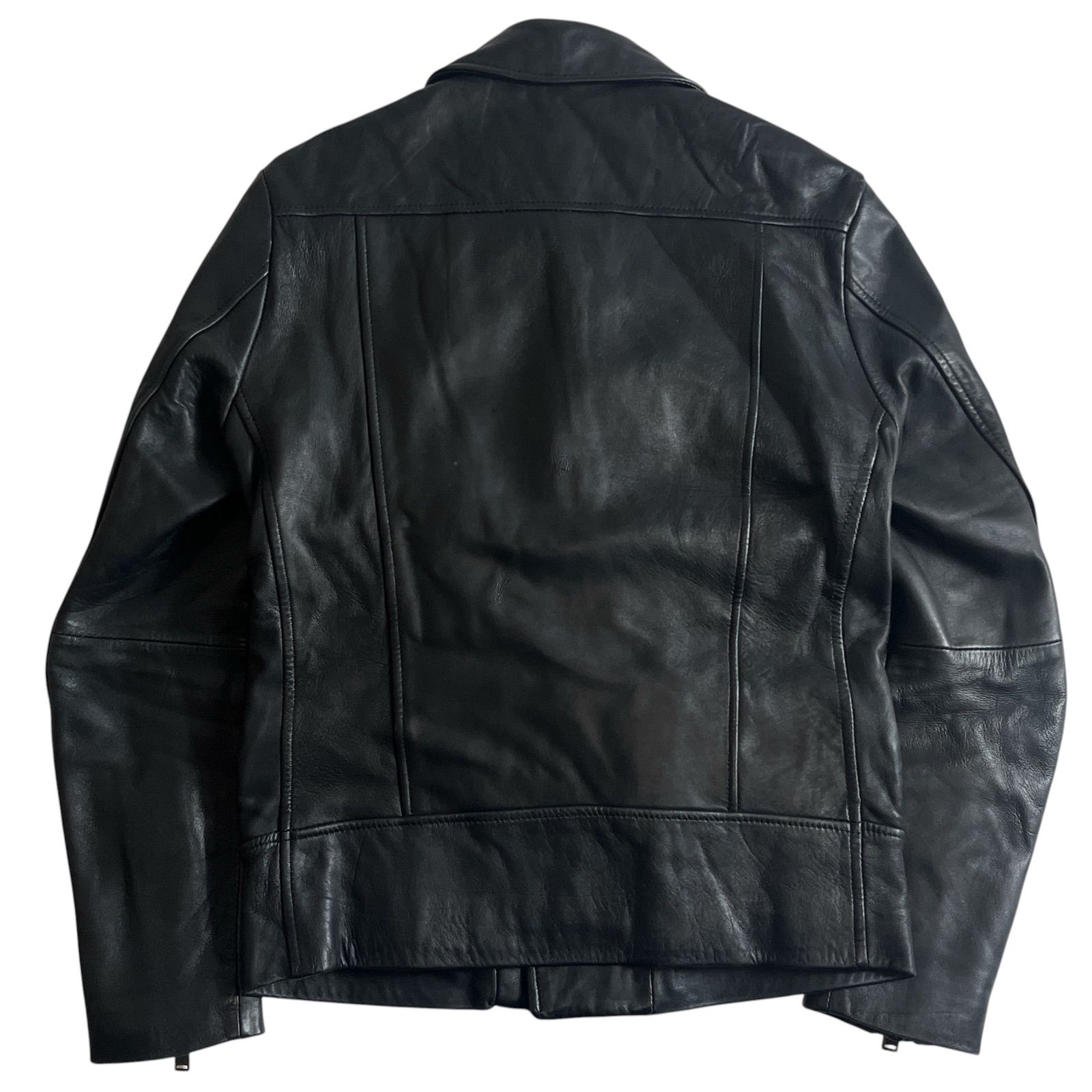 KATHARINE HAMNETT LONDON レザーダブルライダース M ブラック