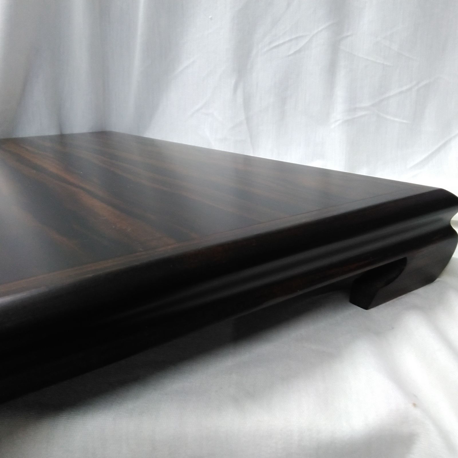 唐木 花台 黒丹 飾台 サイズ：約 横幅48cm 奥行32.5cm高さ5cm 専用紙箱