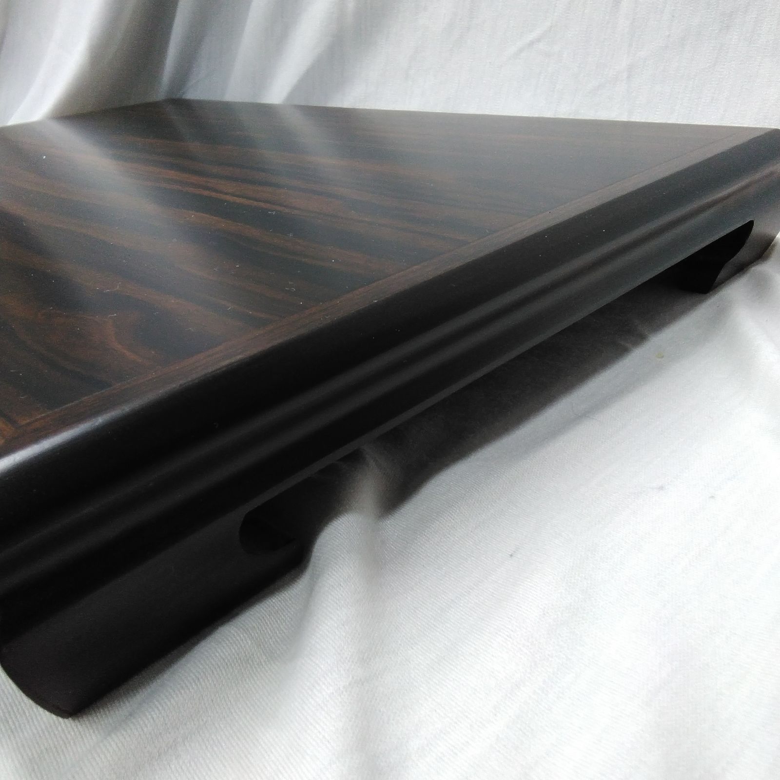 唐木 花台 黒丹 飾台 サイズ：約 横幅48cm 奥行32.5cm高さ5cm 専用紙箱