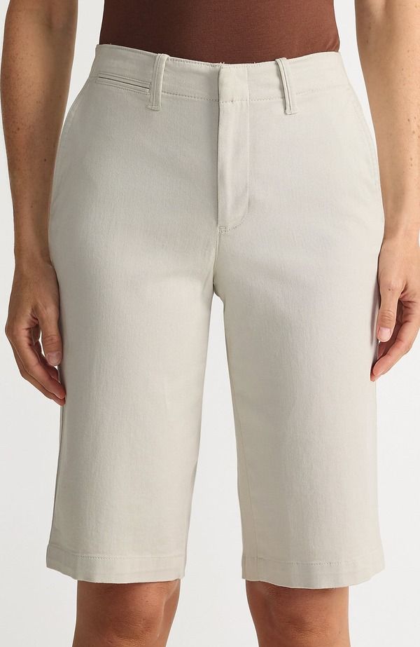 ランズエンド レディース ボトムス ハーフパンツ・ショーツ ショートパンツ Lands End Elastic Back Classic 12 Chino Shorts Light Stone ストー