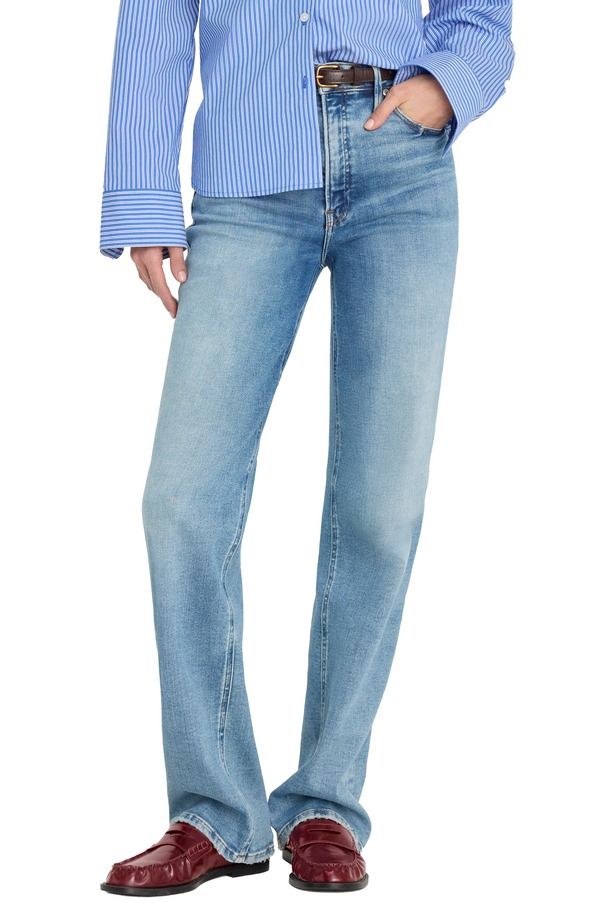 グッドアメリカン レディース ボトムス デニムパンツ ストレート ハイウエスト ジーンズ Good American SoftTech Good True High Waistraight Leg J
