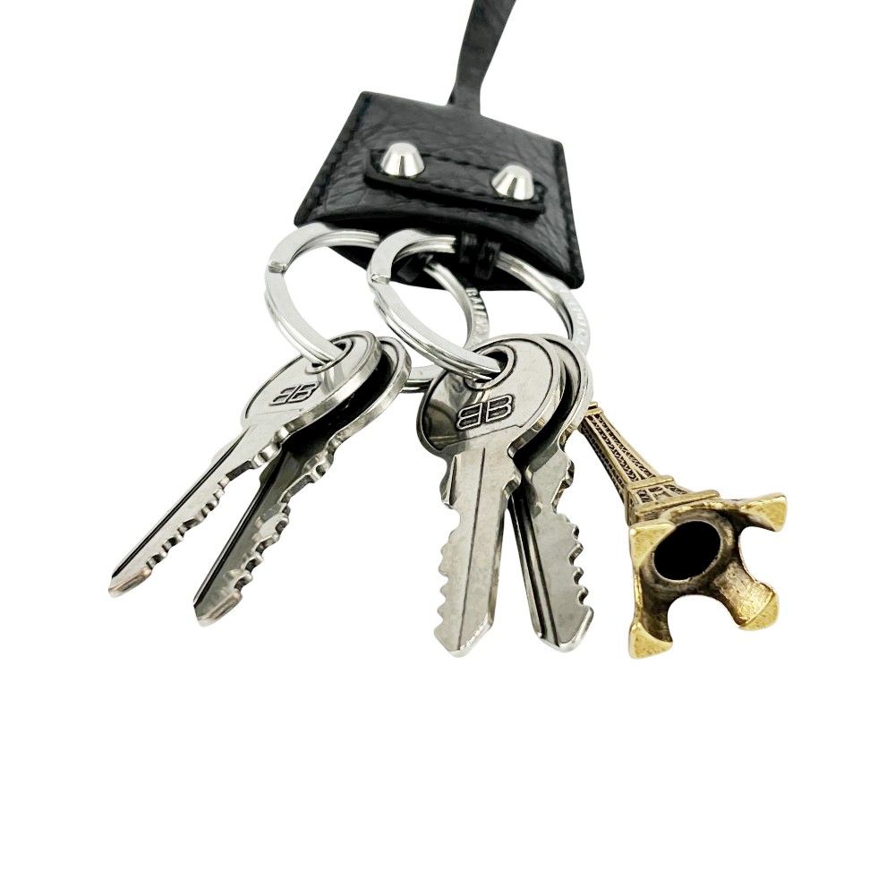 レア・極美品 バレンシアガ ル シティ チャーム エッフェル 鍵 キーリング 青 バレンシアガ □未使用□ LE CITY チャーム エッフェル ストラップ