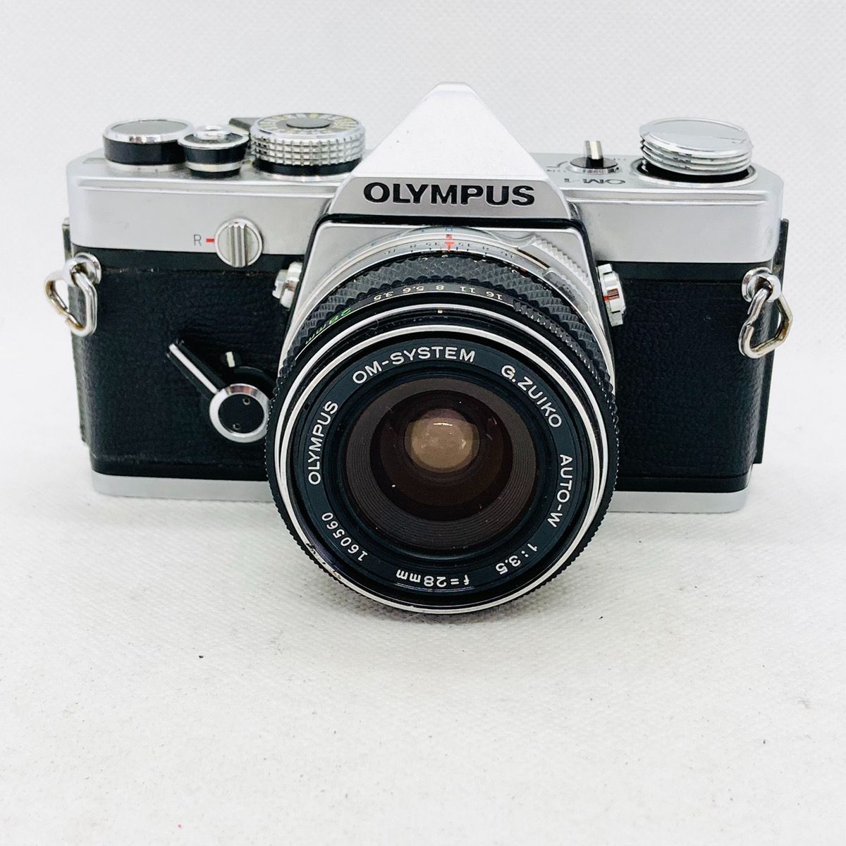 オリンパス一眼レフ OLYMPUS オリンパス OM-1 + 1:3.5 f=28mm 一眼レフフイルムカメラ