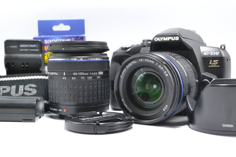 □【美品】オリンパス Olympus E-510 ダブルズームキット ZUIKO