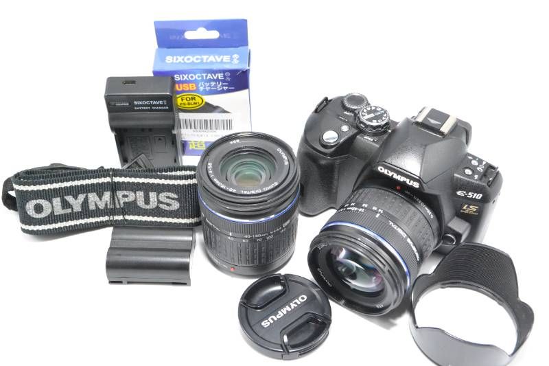 □【美品】オリンパス Olympus E-510 ダブルズームキット ZUIKO