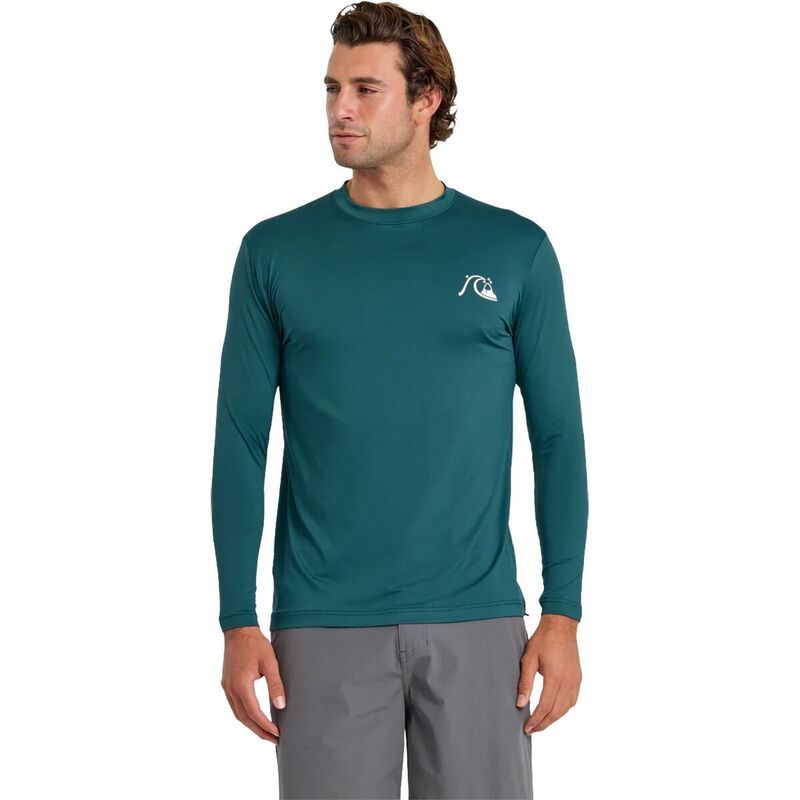 クイックシルバー メンズ トップス Tシャツ ロゴ 長袖 Quiksilver DNA Logo Surf LongSleeve Shirt Mens Mediterranea