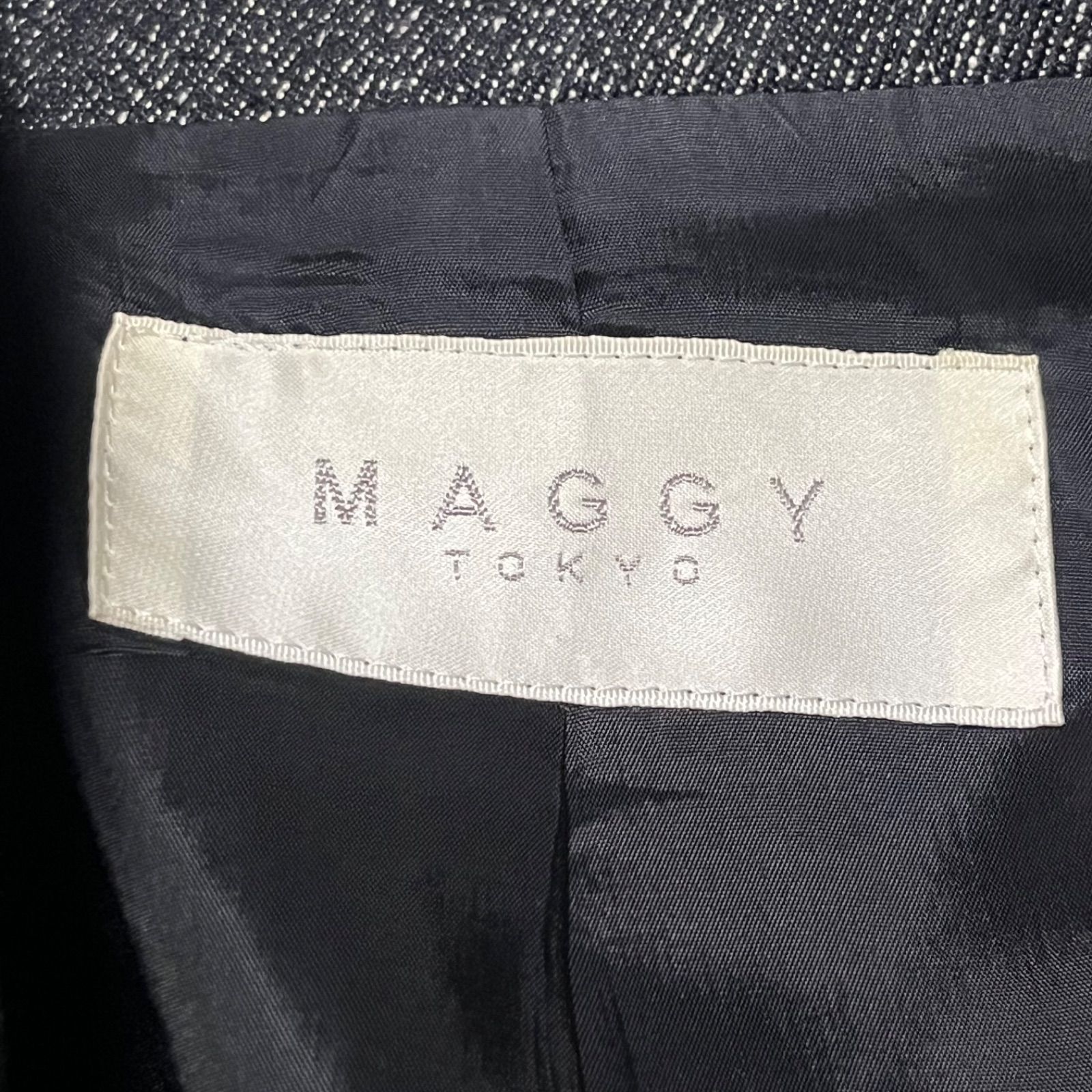 MAGGY TOKYO 銀座マギー ウールシルクセットアップ パンツスーツ