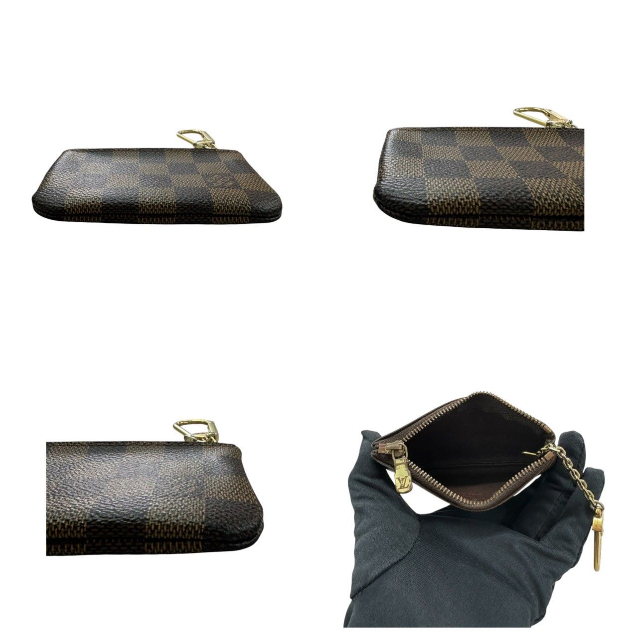 美品 LOUIS VUITTON ルイヴィトン ダミエ ポシェットクレ ブラウン