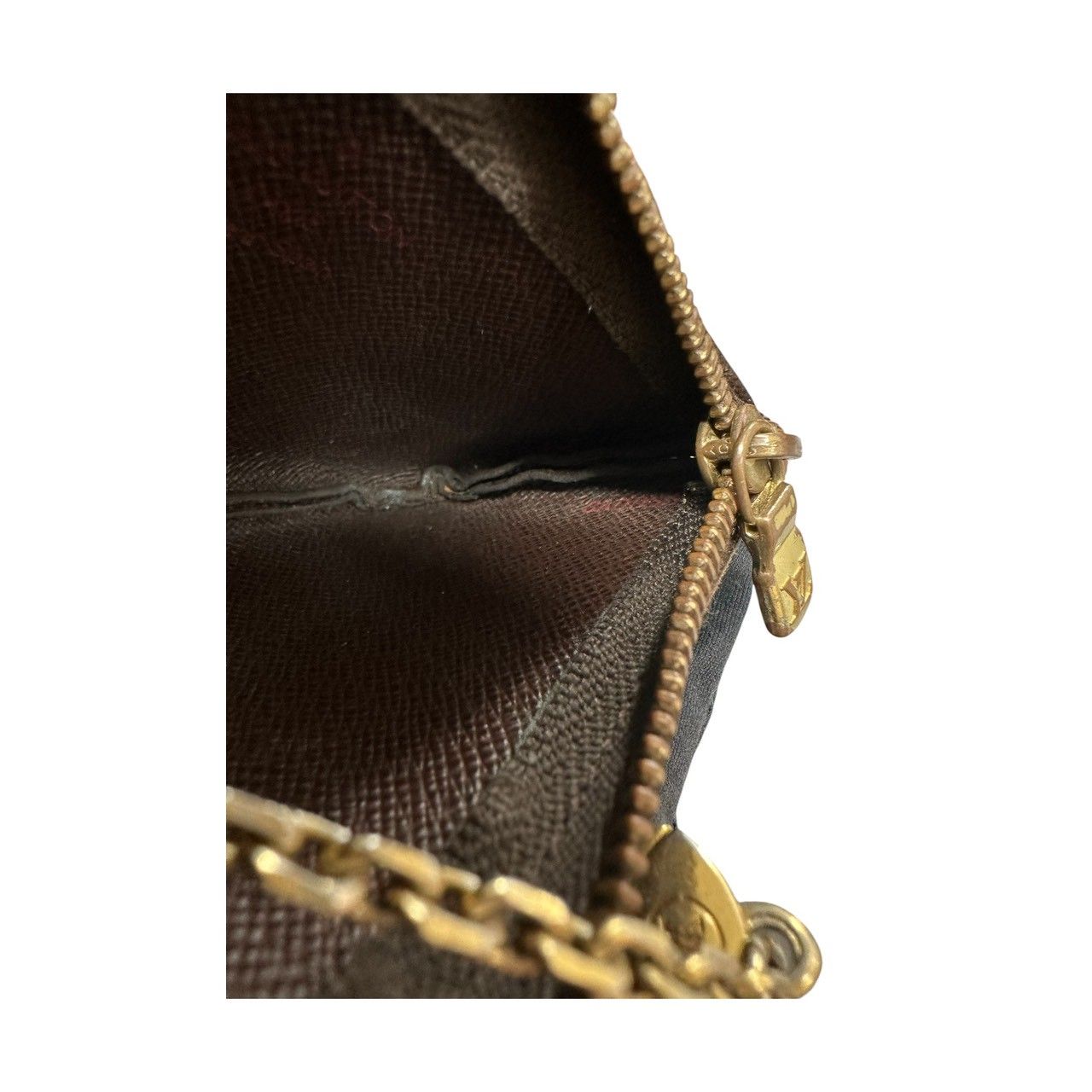 【美品】ルイ・ヴィトン ダミエ ポストモネ ケース　超激安お買い得品‼️ 美品 LOUIS VUITTON ルイヴィトン ダミエ ポシェットクレ ブラウン