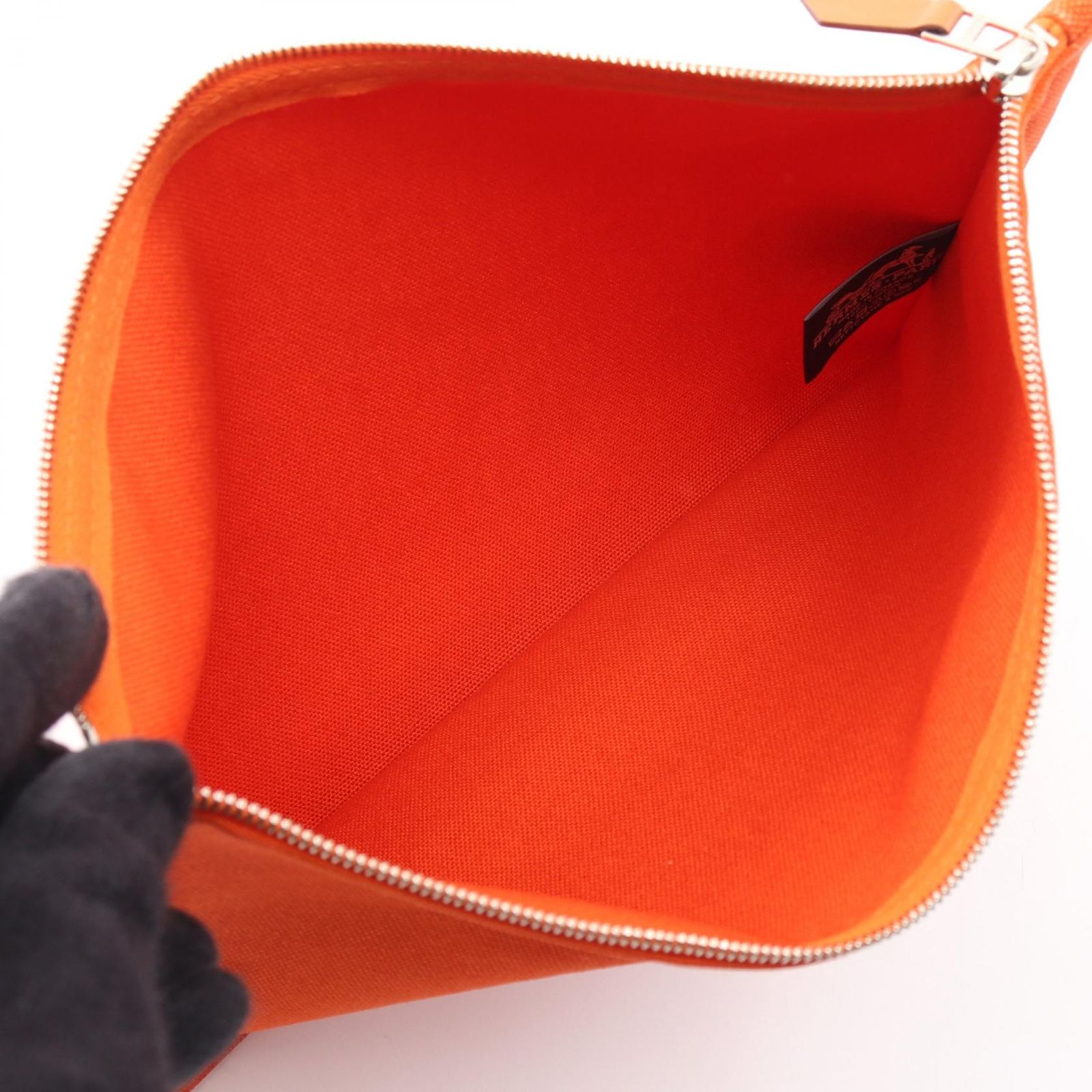 エルメス HERMES ポーチ ヨッティングGM オレンジ オレンジ キャンバス