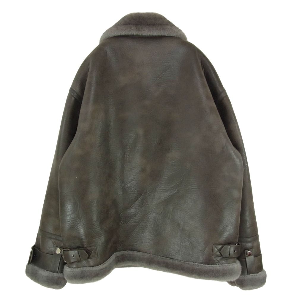 フランクリンムスク FRANKLIN MUSK ムートン シープレザー ジャケット ブラウン系 3【中古】 フランクリンムスク FRANKLIN MUSK ムートン シープレザー ジャケット