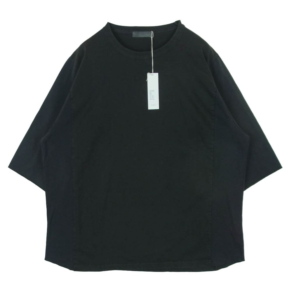 WEWILL ウィーウィル 25SS Z-016-8005 COMBINE T-SHIRT コンバイン 異素材切替 半袖 Tシャツ チャコール系 C.Gray 2【新古品】【未使用】【中古】