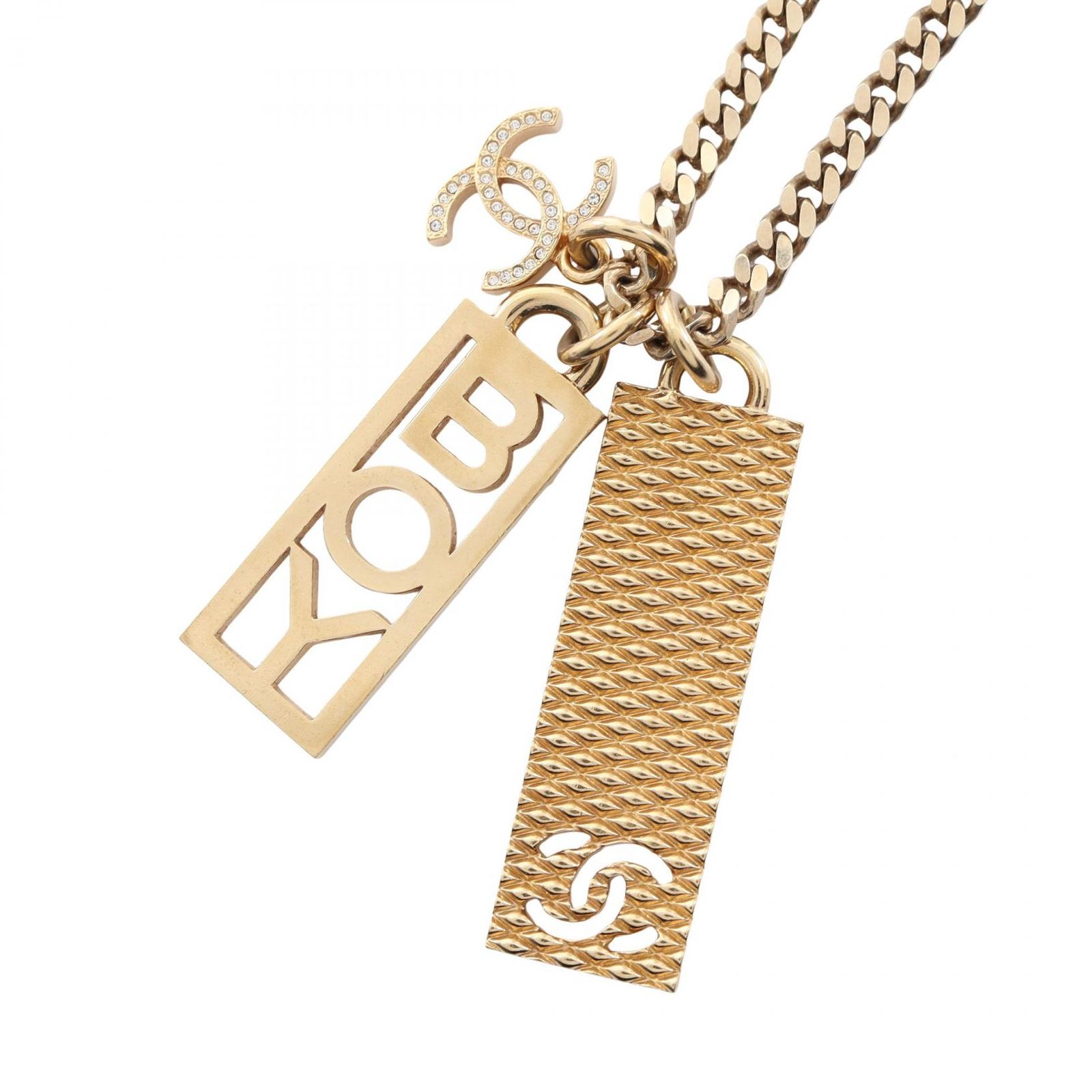 シャネル(Chanel) シャネル ネックレス ココマーク GPメッキ シャネル CHANEL ネックレス ココマーク プレート C22P GP（ゴールド
