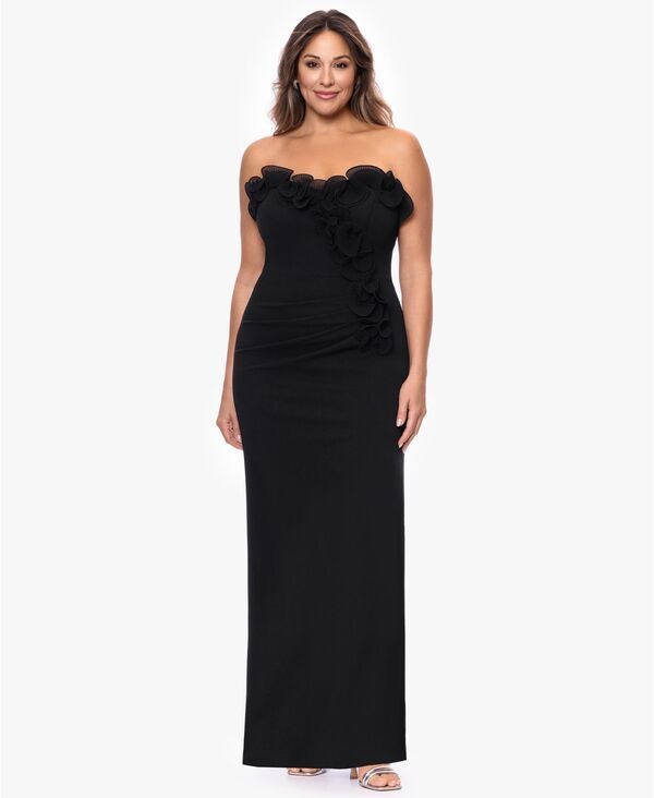 エスケープ レディース トップス ワンピーストラップレス XSCAPE Womenstrapless Gown Black ブラック