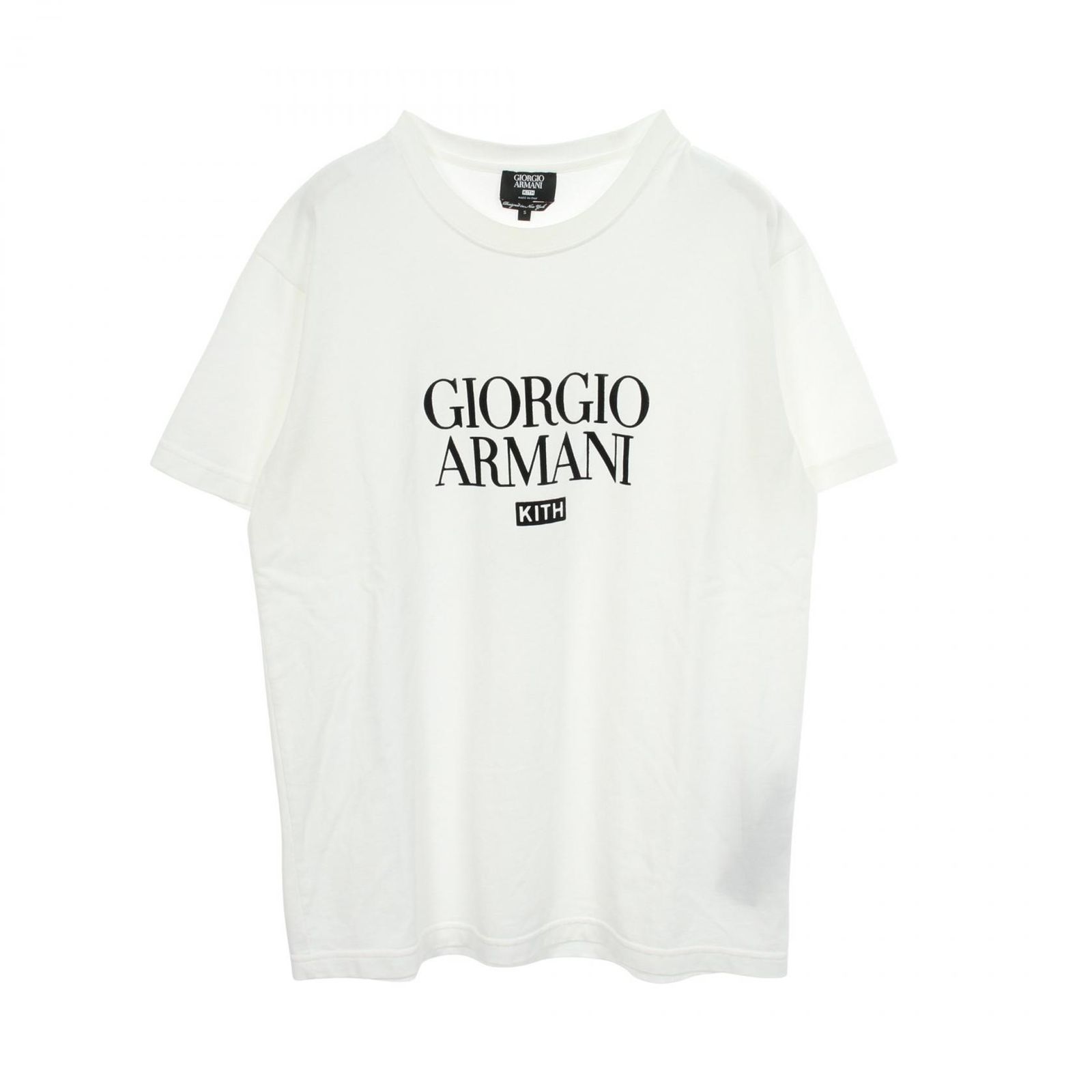 ジョルジオアルマーニ GIORGIO ARMANI 半袖Tシャツ GIORGIO ARMANI × KITH フロッキーロゴ コットン ×KITH Tシャツ メンズ Used A
