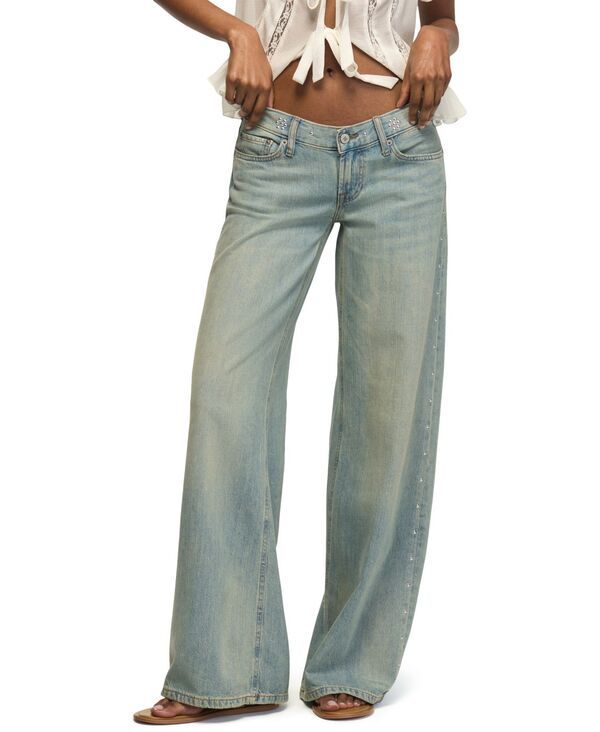ラッキーブランド レディース ボトムス デニムパンツ ローライズ ジーンズ Lucky Brand Womensuper LowRise WideLeg Jeans Working Late Wash