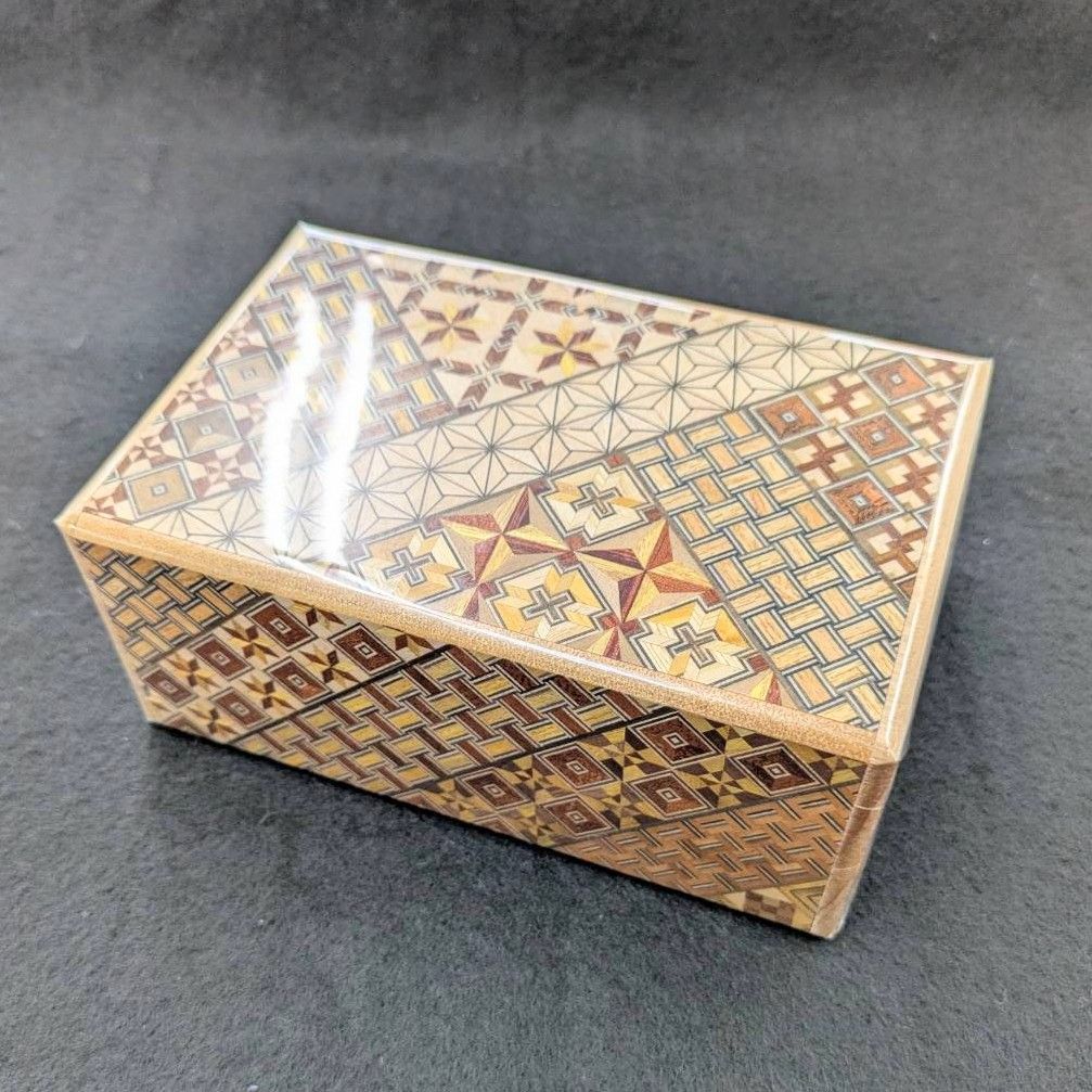 寄木細工　秘密箱　5寸10回