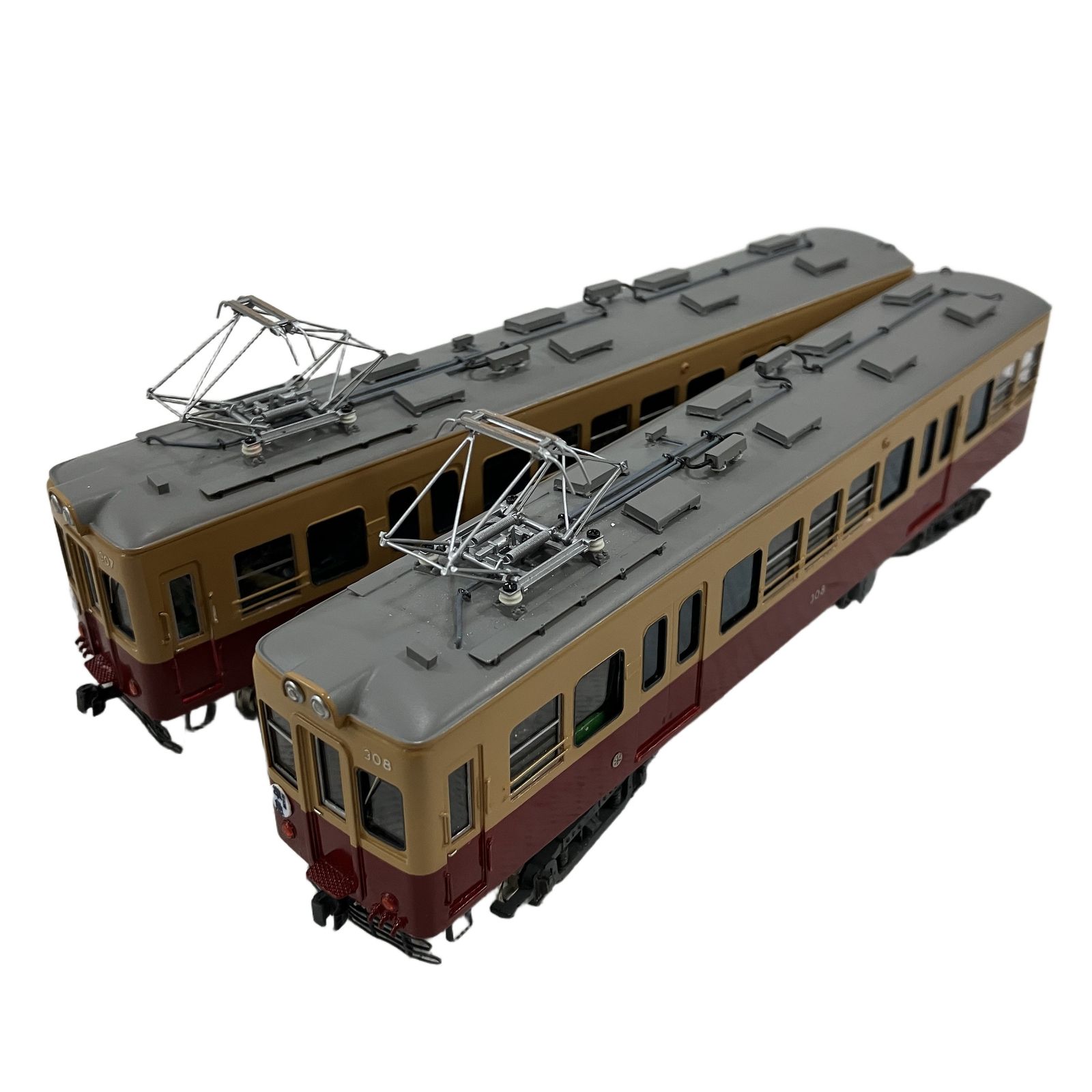 ホビーメイトオカ 京阪 京津線 307 308 2点セット 完成車 HOゲージ 鉄道模型 中古 訳あり H11440699