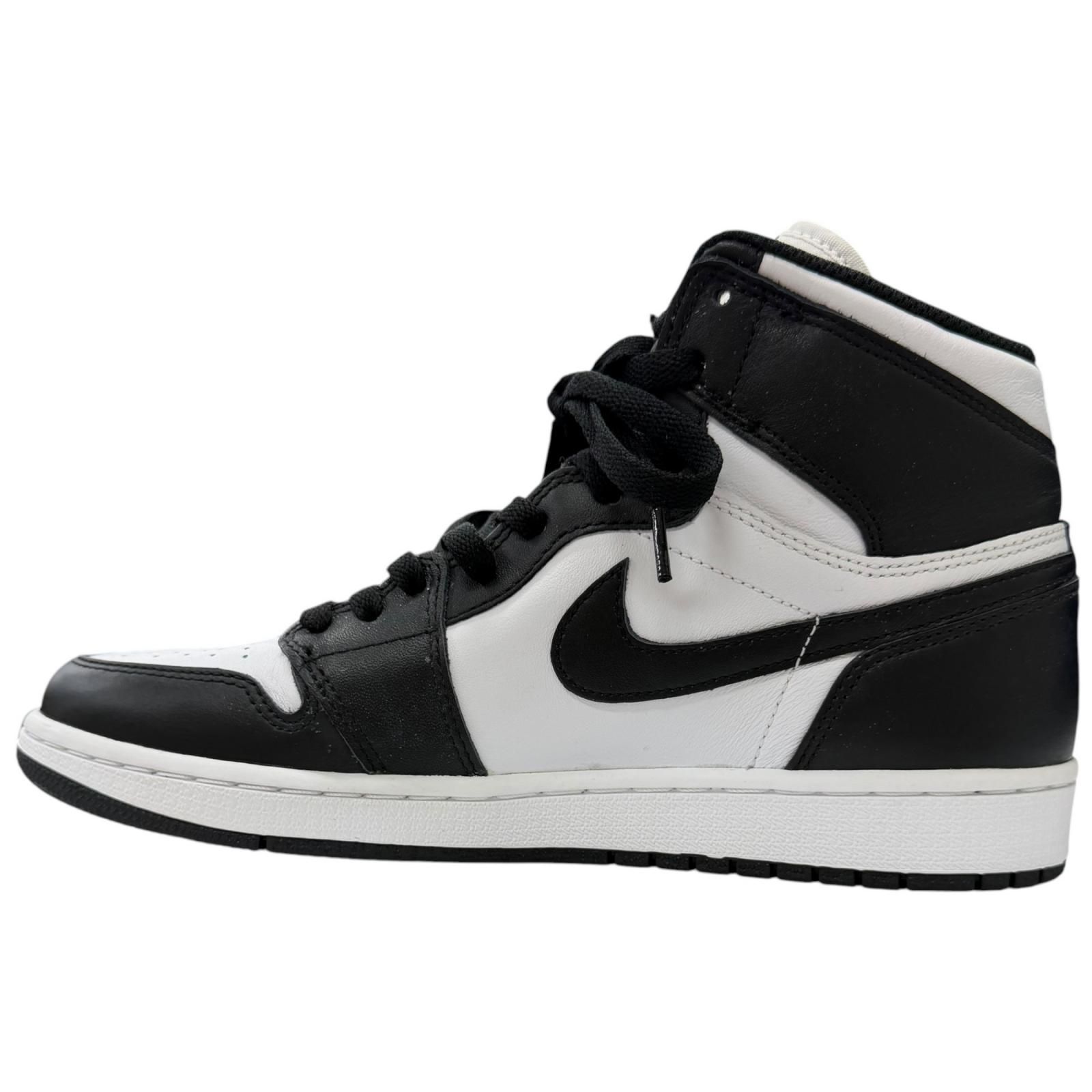 未使用品□NIKE ナイキ 555088-010 AIR JORDAN 1 RETRO HIGH OG レザー ハイカットスニーカー ブラック ホワイト パンダ 27 メンズ 未使用品□NIKE ナイキ 555088-010 AIR JORDAN 1 RETRO HIGH OG レザー